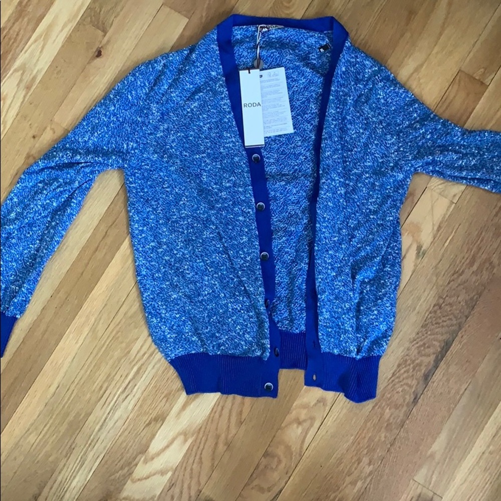 roda blue cardigan